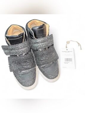 Maison Martin Margiela Black Glitter High-Top Sneakers